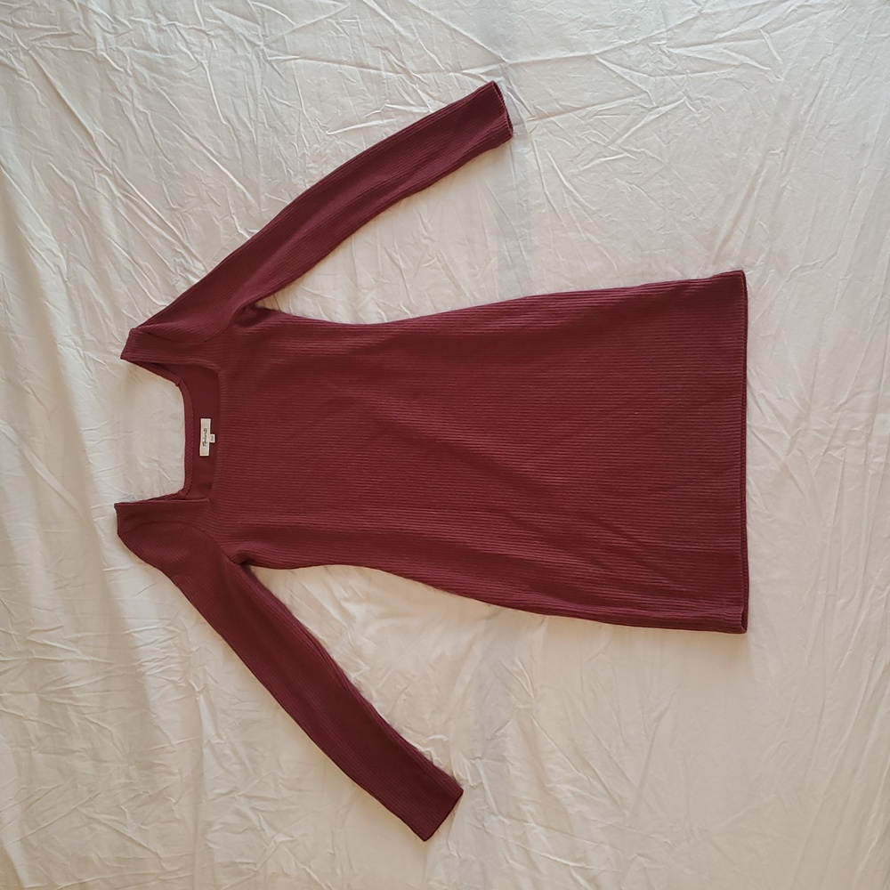 NWOT Madewell Burgundy Bodycon Mini Dress
